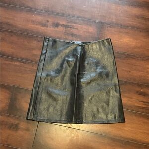 Diesel Shiny Black Mini Skirt